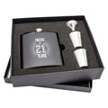 Matt Black flask gift box with cups